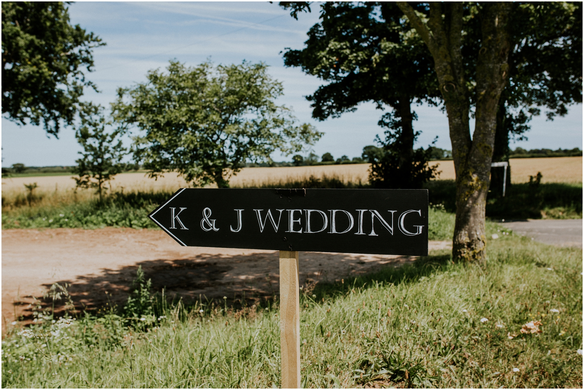 norfolk Wedding sign at the Barn at woodlands norfolk