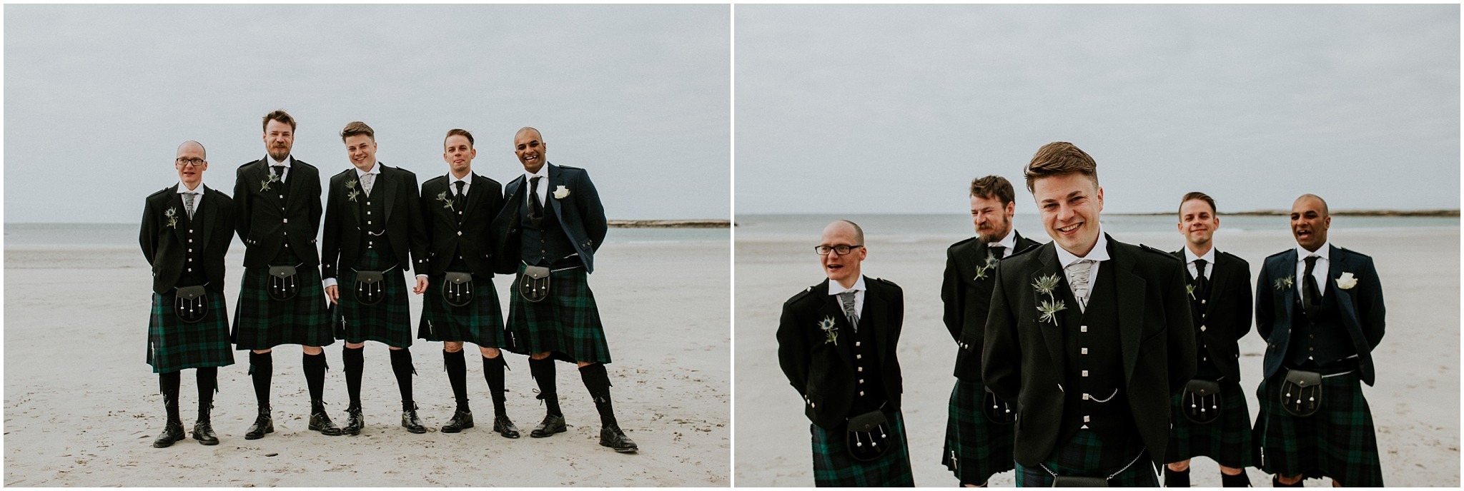 groomsmen on the beach